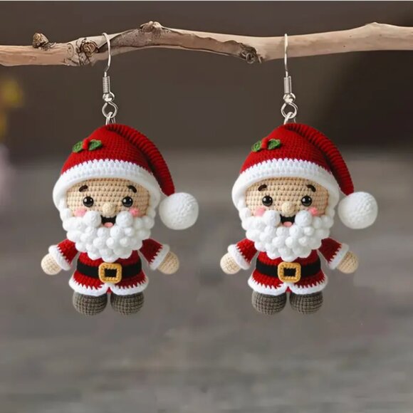 New Santa Claus Earrings Hypoallergenic Nickel-Free - Picture 1 of 1